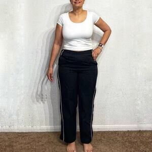 Grayson Threads Black Striped Parachute Pants Sz M